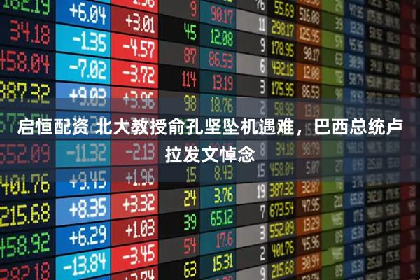 启恒配资 北大教授俞孔坚坠机遇难，巴西总统卢拉发文悼念